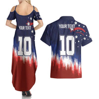Custom Rugby USA Couples Matching Summer Maxi Dress and Hawaiian Shirt American Icon - Wonder Print Shop