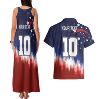 Custom Rugby USA Couples Matching Tank Maxi Dress and Hawaiian Shirt American Icon - Wonder Print Shop