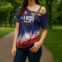 Custom Rugby USA Cross Shoulder Shirt American Icon - Wonder Print Shop