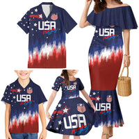 Custom Rugby USA Family Matching Mermaid Dress and Hawaiian Shirt American Icon - Wonder Print Shop