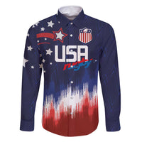 Custom Rugby USA Family Matching Off Shoulder Short Dress and Hawaiian Shirt American Icon - Wonder Print Shop