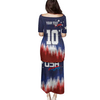 Custom Rugby USA Family Matching Puletasi and Hawaiian Shirt American Icon - Wonder Print Shop