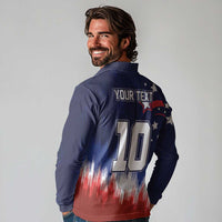 Custom Rugby USA Long Sleeve Polo Shirt American Icon - Wonder Print Shop