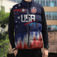 Custom Rugby USA Sleeveless Puffer Jacket American Icon - Wonder Print Shop