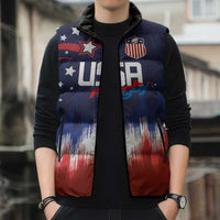 Custom Rugby USA Sleeveless Puffer Jacket American Icon - Wonder Print Shop