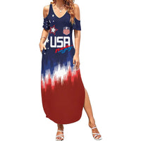Custom Rugby USA Summer Maxi Dress American Icon - Wonder Print Shop