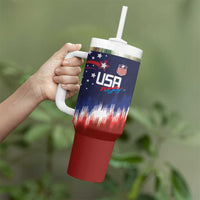 Custom Rugby USA Tumbler With Handle American Icon - Wonder Print Shop