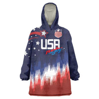 Custom Rugby USA Wearable Blanket Hoodie American Icon - Wonder Print Shop