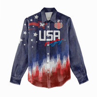 Custom Rugby USA Women Casual Shirt American Icon - Wonder Print Shop