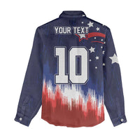Custom Rugby USA Women Casual Shirt American Icon - Wonder Print Shop