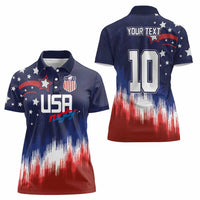 Custom Rugby USA Women Polo Shirt American Icon - Wonder Print Shop