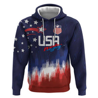 Custom Rugby USA Zip Hoodie American Icon - Wonder Print Shop