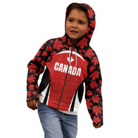 Custom Canada Pacific Rugby 2024 Kid Hoodie Maple Pattern Jersey - Wonder Print Shop
