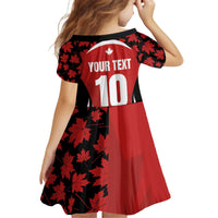 Custom Canada Pacific Rugby 2024 Kid Short Sleeve Dress Maple Pattern Jersey - Wonder Print Shop