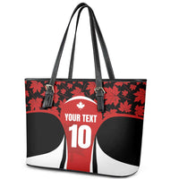 Custom Canada Pacific Rugby 2024 Leather Tote Bag Maple Pattern Jersey - Wonder Print Shop