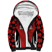 Custom Canada Pacific Rugby 2024 Sherpa Hoodie Maple Pattern Jersey - Wonder Print Shop