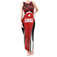 Custom Canada Pacific Rugby 2024 Tank Maxi Dress Maple Pattern Jersey - Wonder Print Shop