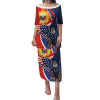Filipino American History Month Puletasi USA Eagle and Philippines Sun Symbol with National Flag - Wonder Print Shop