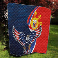 Filipino American History Month Quilt USA Eagle and Philippines Sun Symbol with National Flag - Wonder Print Shop