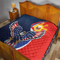 Filipino American History Month Quilt USA Eagle and Philippines Sun Symbol with National Flag - Wonder Print Shop