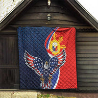 Filipino American History Month Quilt USA Eagle and Philippines Sun Symbol with National Flag - Wonder Print Shop