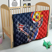 Filipino American History Month Quilt USA Eagle and Philippines Sun Symbol with National Flag - Wonder Print Shop