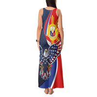 Filipino American History Month Tank Maxi Dress USA Eagle and Philippines Sun Symbol with National Flag - Wonder Print Shop