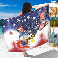Filipino American History Month Sarong USA Eagle and Philippines Coat of Arms Symbol with National Flag - Wonder Print Shop