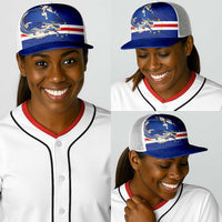 Cape Verde National Football Baseball Net Cap Glory Blue Sharks - Wonder Print Shop