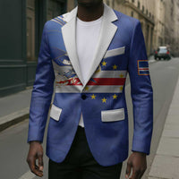 Custom Cape Verde National Football Blazer Glory Blue Sharks - Wonder Print Shop