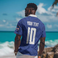 Custom Cape Verde National Football Hawaiian Shirt Glory Blue Sharks - Wonder Print Shop