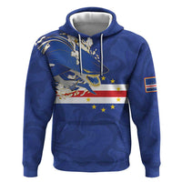 Custom Cape Verde National Football Hoodie Glory Blue Sharks - Wonder Print Shop