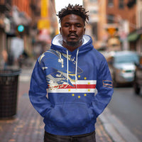 Custom Cape Verde National Football Hoodie Glory Blue Sharks - Wonder Print Shop
