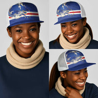 Cape Verde National Football Mesh Trucker Cap Glory Blue Sharks - Wonder Print Shop