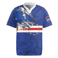 Custom Cape Verde National Football Rugby Jersey Glory Blue Sharks - Wonder Print Shop