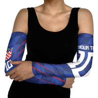 Custom Croatia National Football Arm Sleeves The Checkered Blue Version - Wonder Print Shop