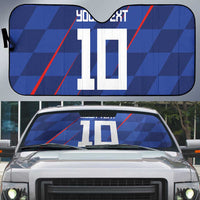 Custom Croatia National Football Auto Sun Shade The Checkered Blue Version - Wonder Print Shop