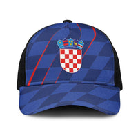 Croatia National Football Baseball Net Cap The Checkered Blue Version - Wonder Print Shop