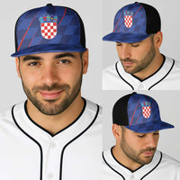 Croatia National Football Baseball Net Cap The Checkered Blue Version - Wonder Print Shop