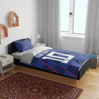 Custom Croatia National Football Bedding Set The Checkered Blue Version - Wonder Print Shop