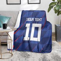 Custom Croatia National Football Blanket The Checkered Blue Version - Wonder Print Shop