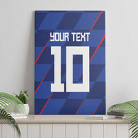 Custom Croatia National Football Canvas Wall Art The Checkered Blue Version - Wonder Print Shop