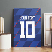 Custom Croatia National Football Canvas Wall Art The Checkered Blue Version - Wonder Print Shop