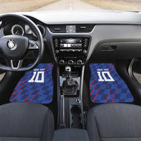 Custom Croatia National Football Car Mats The Checkered Blue Version - Wonder Print Shop