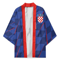 Custom Croatia National Football Kimono The Checkered Blue Version - Wonder Print Shop