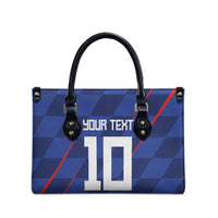 Custom Croatia National Football Leather Bag The Checkered Blue Version - Wonder Print Shop