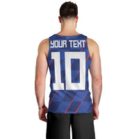 Custom Croatia National Football Men Tank Top The Checkered Blue Version - Wonder Print Shop