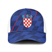 Croatia National Football Mesh Trucker Cap The Checkered Blue Version - Wonder Print Shop