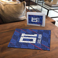 Custom Croatia National Football Puzzle The Checkered Blue Version - Wonder Print Shop