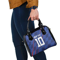 Custom Croatia National Football Shoulder Handbag The Checkered Blue Version - Wonder Print Shop